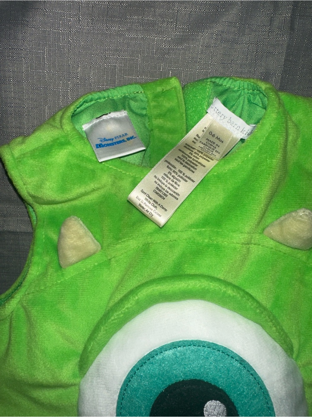 Pottery Barn Kids, Disney Pixar Monsters Inc., Mike W. Baby Halloween Costume - Picture 3 of 4